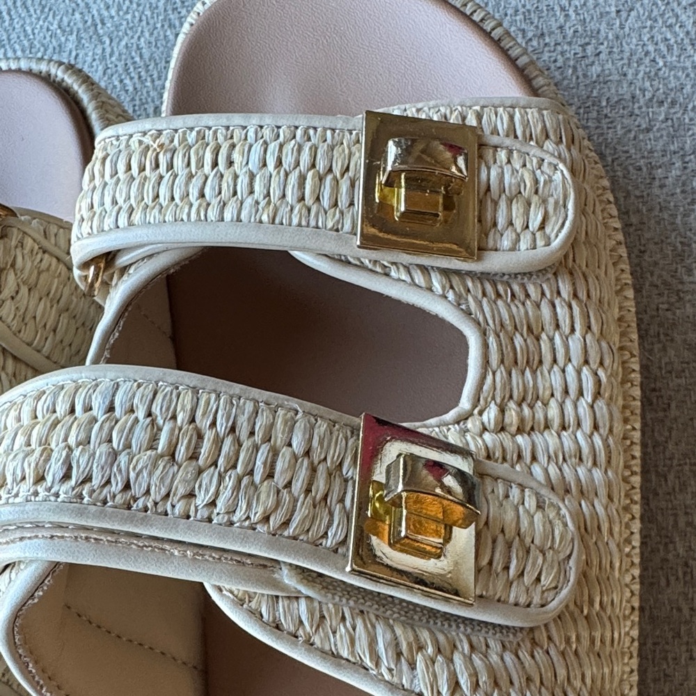 Women's Platform Raffia Sandals - Picture 6 of 6